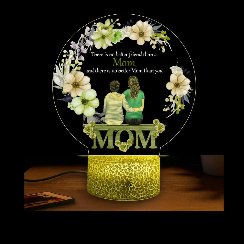 snoogg led acrylic mothers theme night lamp specially for mothers day with colour changing
