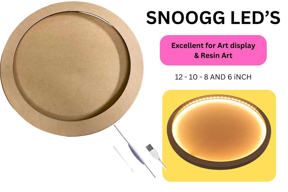 snoogg 6 inch round shape led cradled frame shadow box all around led lighting designed fra
