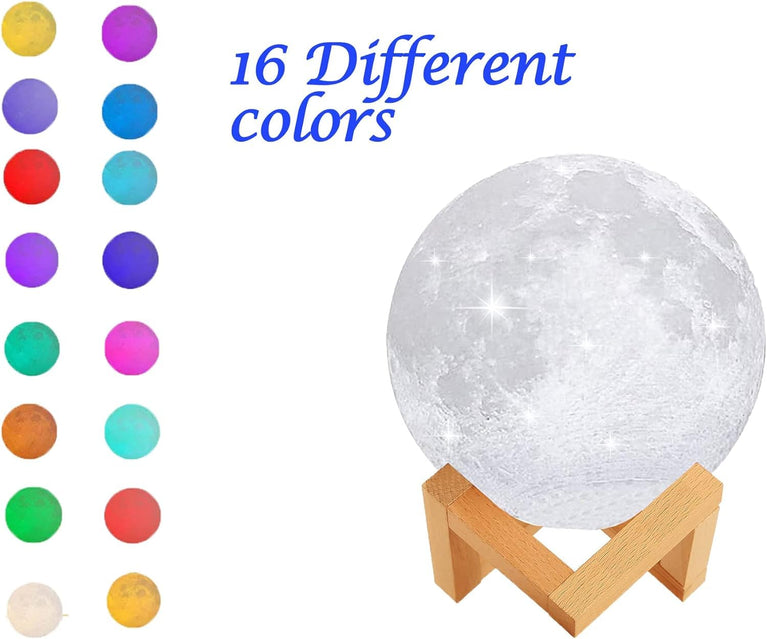 snoogg galaxy moon lamp 15 cm 16 colours led 3d moon light remote touch control gifts for g