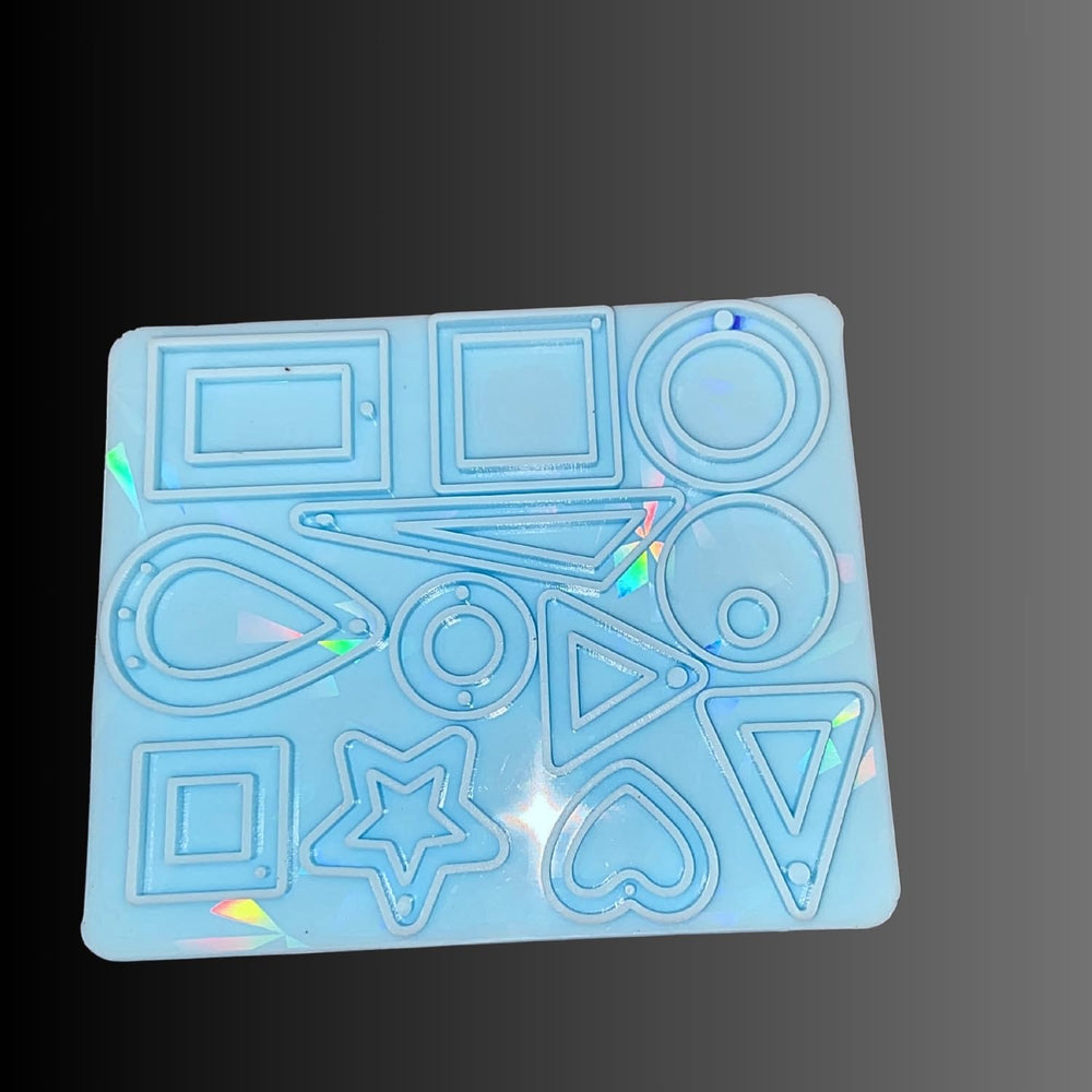 SNOOGG Geometric Shapes Silicone Mold Epoxy Resin Eco Gypsum Alternate to Jesmonite Casting for Jewelry Earrings Pendants Charms and DIY Craft Kits