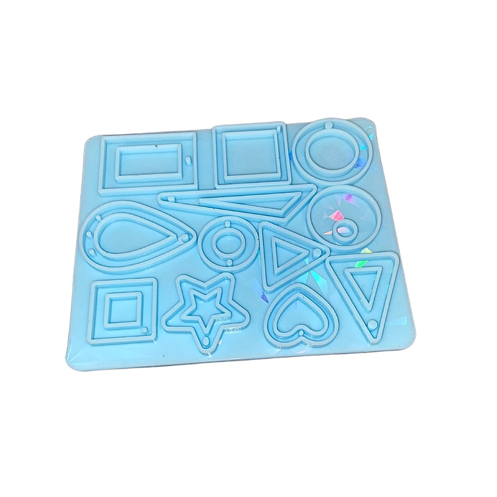 SNOOGG Geometric Shapes Silicone Mold Epoxy Resin Eco Gypsum Alternate to Jesmonite Casting for Jewelry Earrings Pendants Charms and DIY Craft Kits