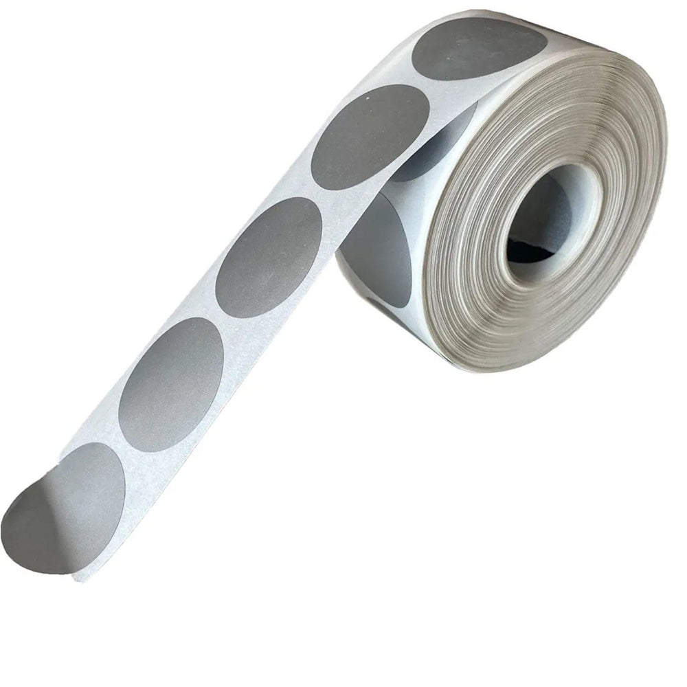 SNOOGG 300 Round 1-Inch Silver DIY Scratch Off Stickers - Round Shape Perfect for Wedding Favors, Party Games, Events, Promotions & Crafts (Silver)