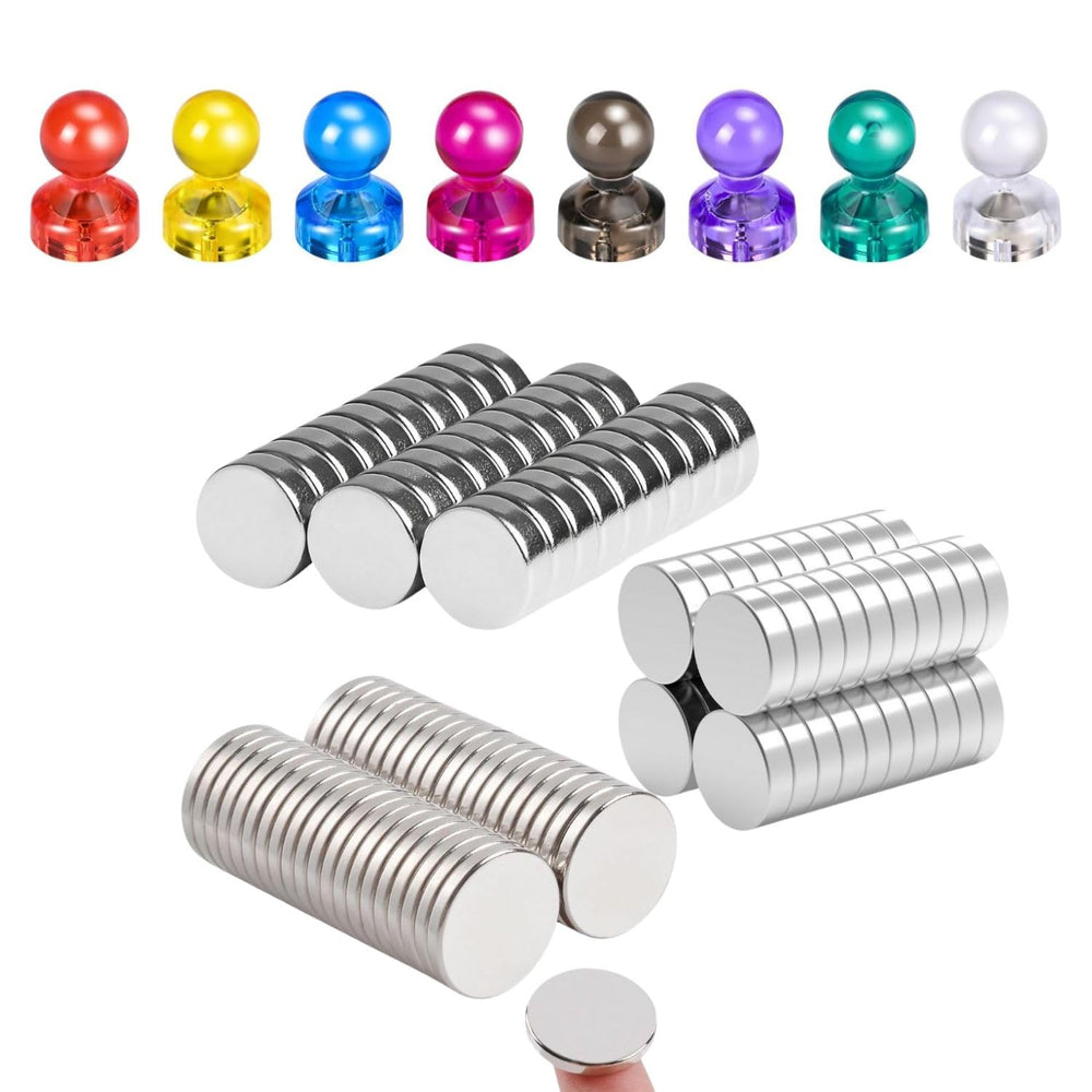 SNOOGG Offers an 8-Piece Set of Vibrant Push pin Magnets Suitable for use on whiteboards, maps, and in classrooms, with 30 Fridge Magnets That Measure 8 x 2 mm Each Package Contains 38 Pieces.