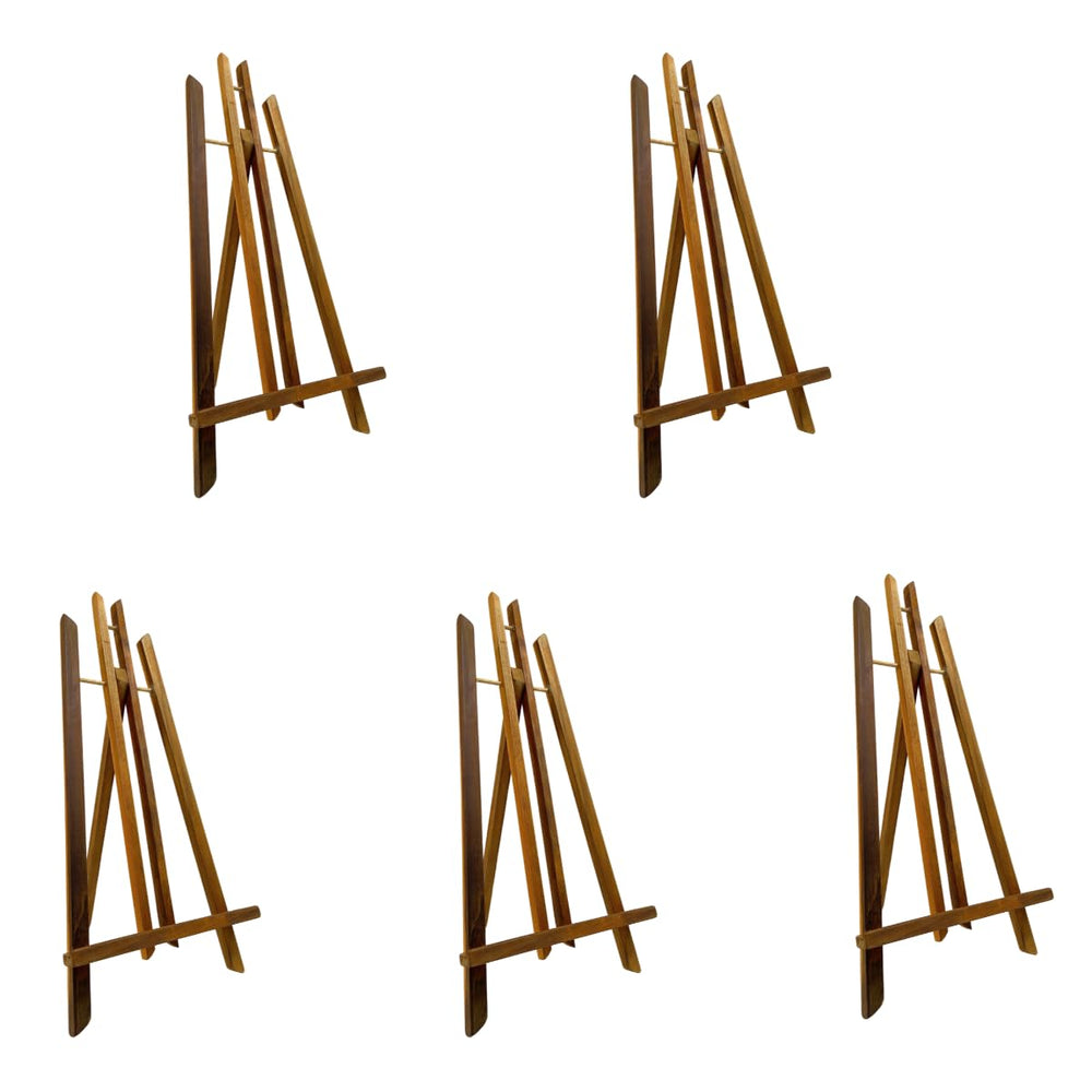 snoogg tripod easel 19 inch 5 legs from natural teak wood wood with a refined finish non sl