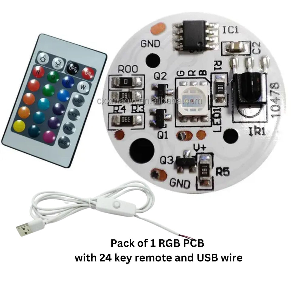 SNOOGG RGB LED Pedestal: in Multipack Crack Design, USB Powered, 16 Colors & Remote Control. Enhance your home decor and showcase crystals - Snoogg Art and Craft