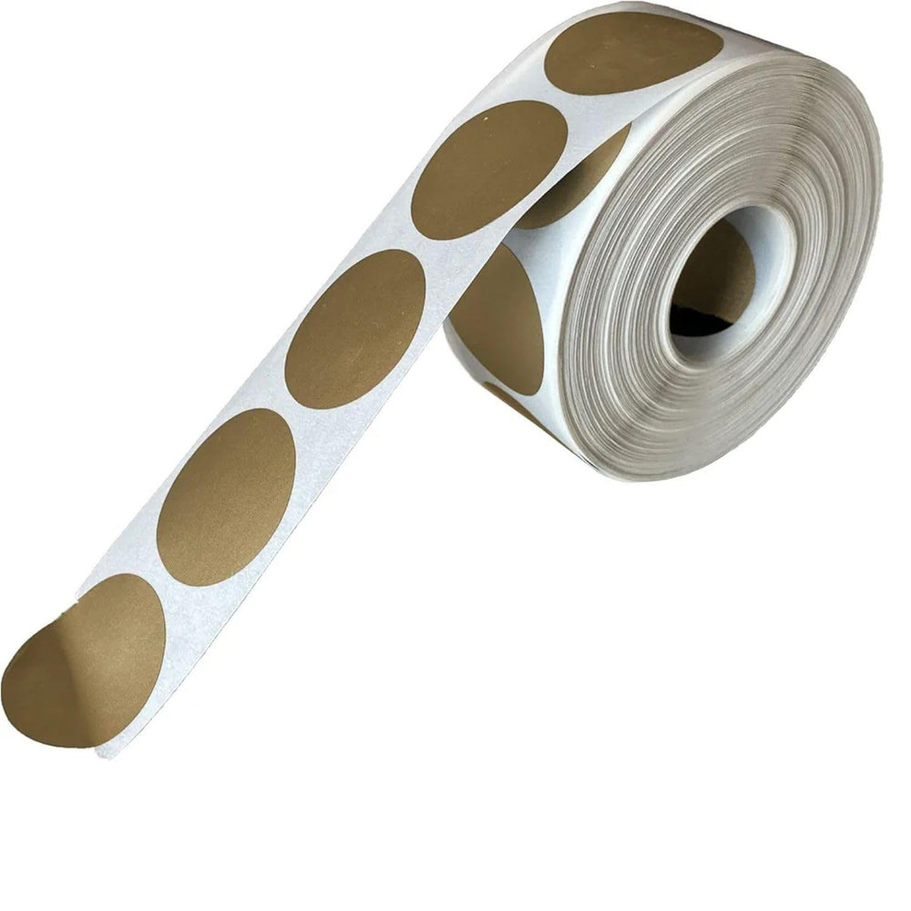 SNOOGG 300 Round 1-Inch Gold DIY Scratch Off Stickers - Round Shape Perfect for Wedding Favors, Baby Showers, Party Games, Events, Promotions & Crafts (Gold)