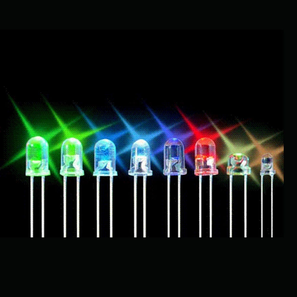 snoogg 50 piece 5 mmtransparent dc 2v led diode lights emitting bulb 5 assortment mix colou