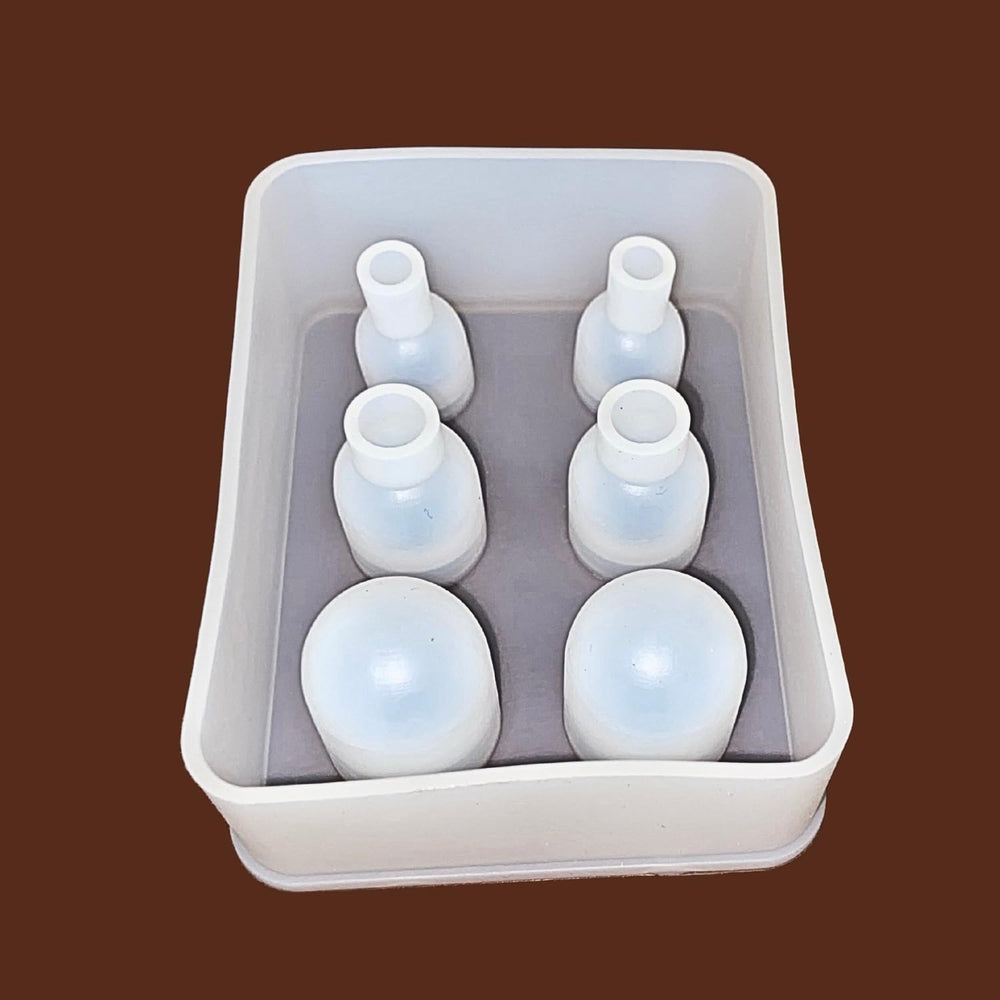 SNOOGG Multi Size Cone Stand Holder Silicone Mold 6 Cavity Epoxy Resin Eco Gypsum Alternate to Jesmonite Casting for Ring Cones Vase Sphere Display and DIY Projects