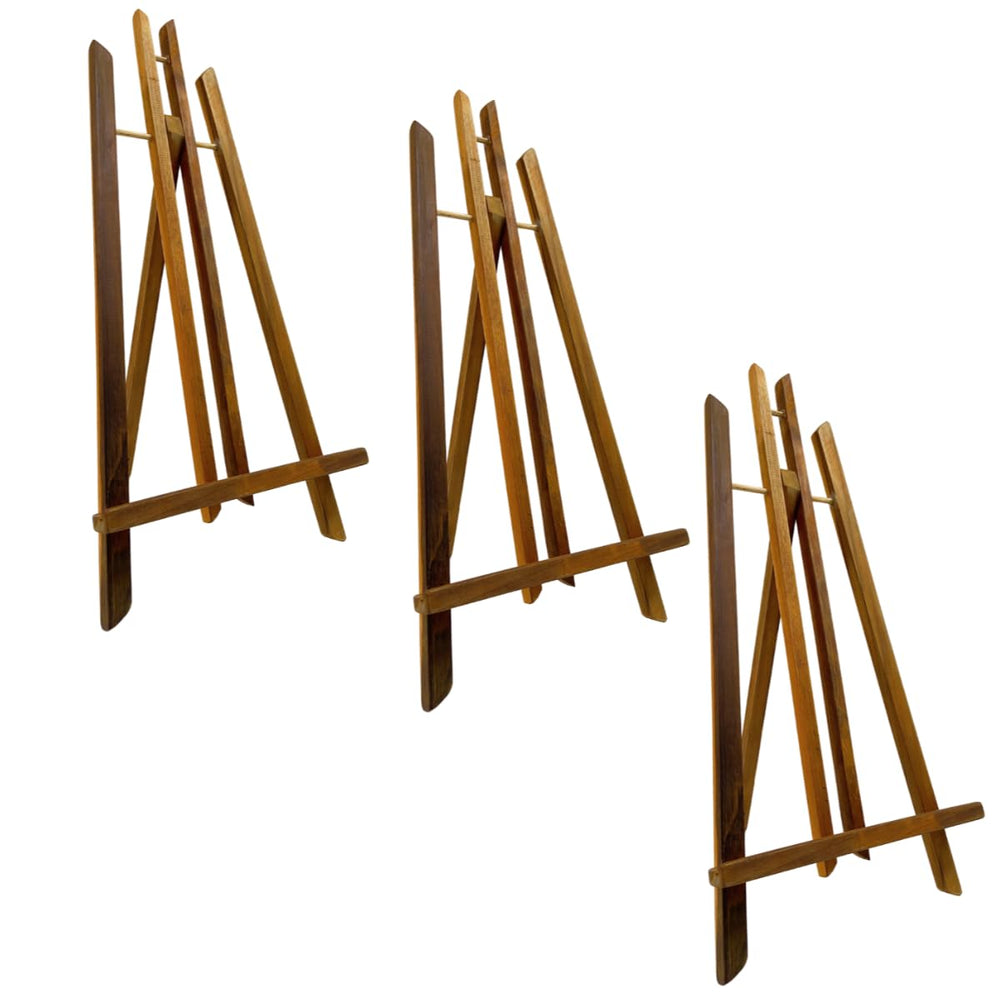 snoogg presents a 19 inch tripod easel from natural teak wood its five legs offer non slip