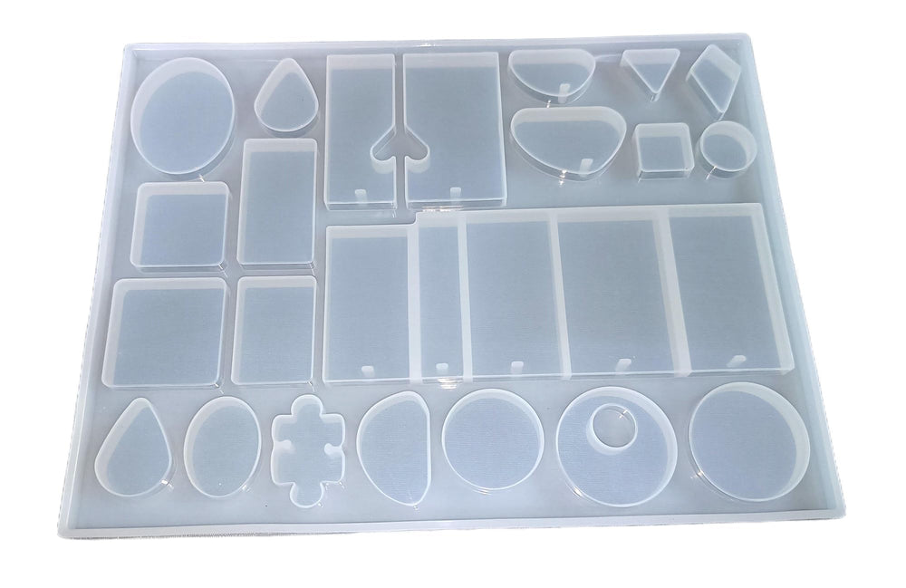 silicone resin jewellery mould 26 cavities suitable for pendent earning and other body deco
