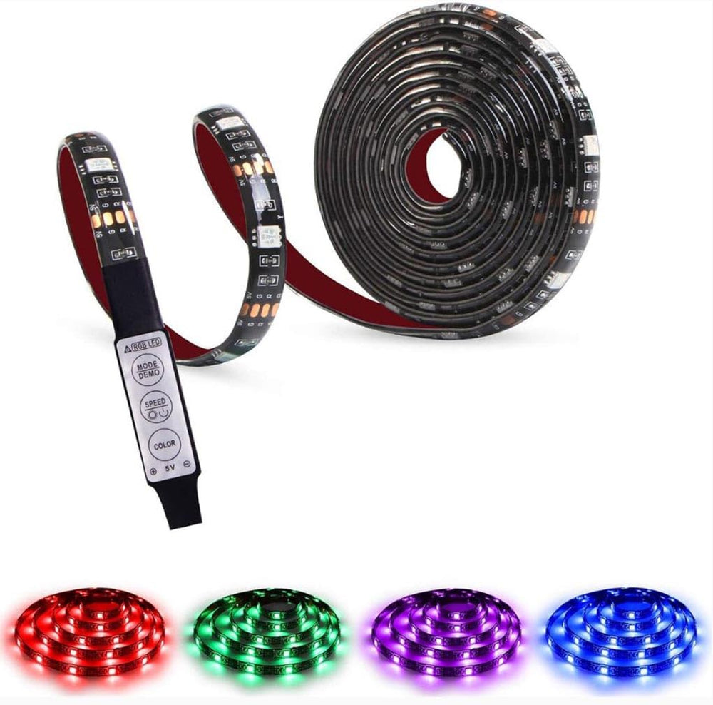 snoogg mini fairy lights smart rgbled strip light usb led lights for tv pc laptop backlight