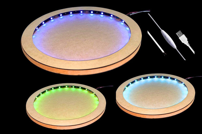 snoogg 10 inch rgb multicolour rgb multicolour lighted hexagon frame to elevate pictures si