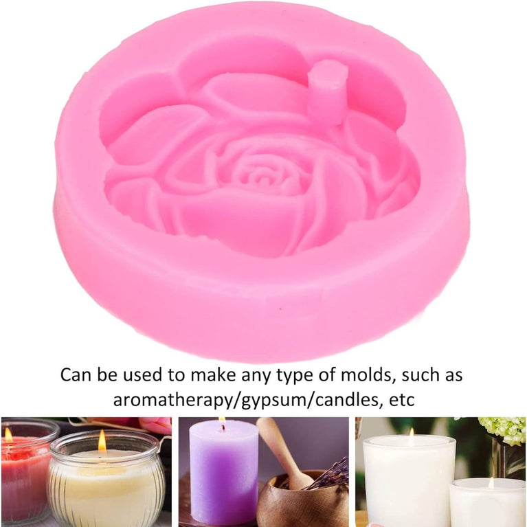 SNOOGG 3D Camellia Flower Silicone Mold Candy Soap Candle Wax Resin Eco Resin Casting Heavy Duty Flexible Nonstick Easy Demold