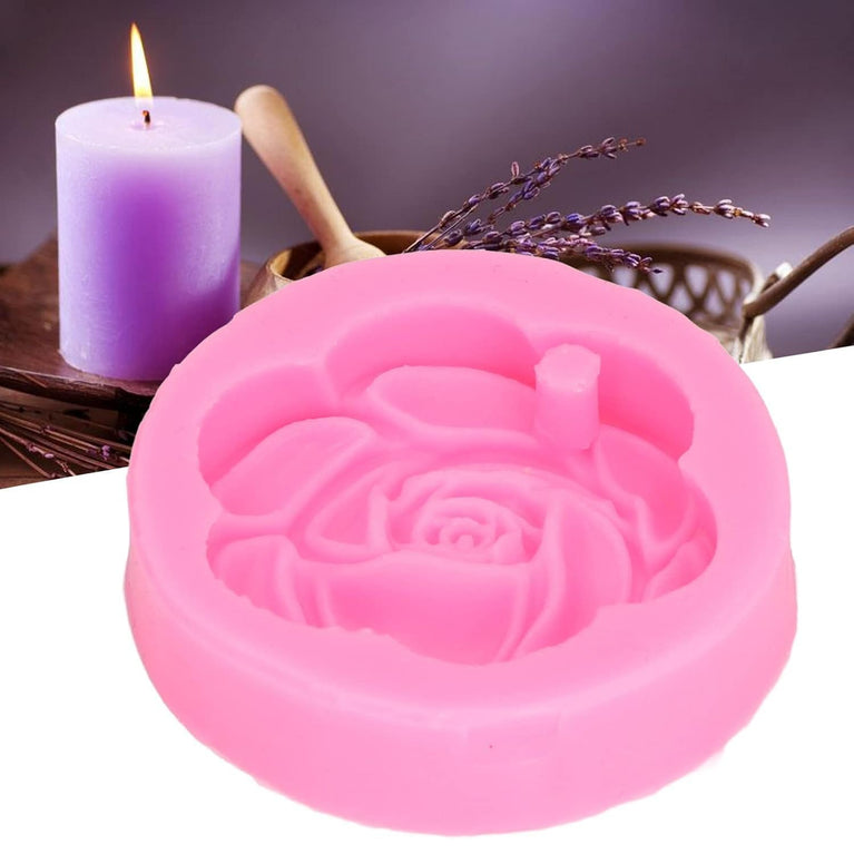 SNOOGG 3D Camellia Flower Silicone Mold Candy Soap Candle Wax Resin Eco Resin Casting Heavy Duty Flexible Nonstick Easy Demold