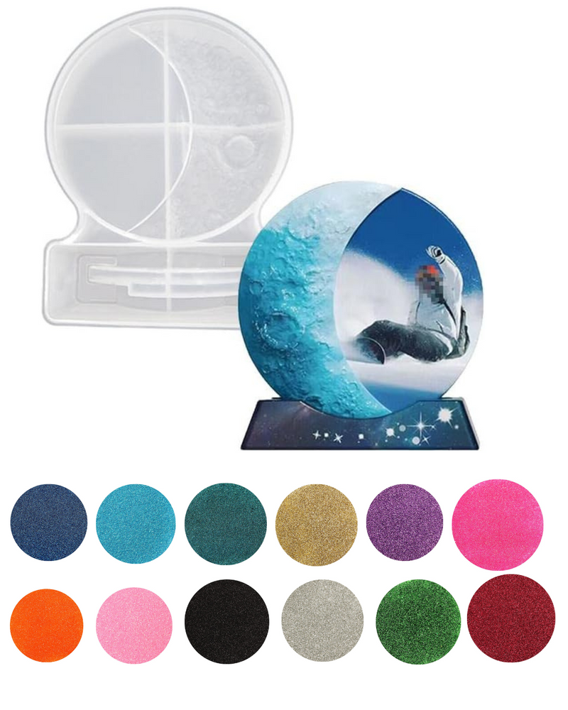 snoogg resin cresent moon shape resin mold for photo silicone mold picture frame epoxy cast