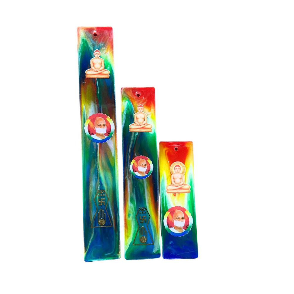 snoogg 4 to 5 inch jainism terapanth theme ultra clear resin art book marks pack of 2 solid