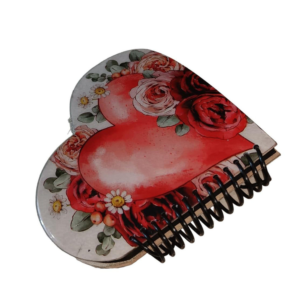 snoogg heart shape scrapbook journals album hard wood u v printed with resin art cover with