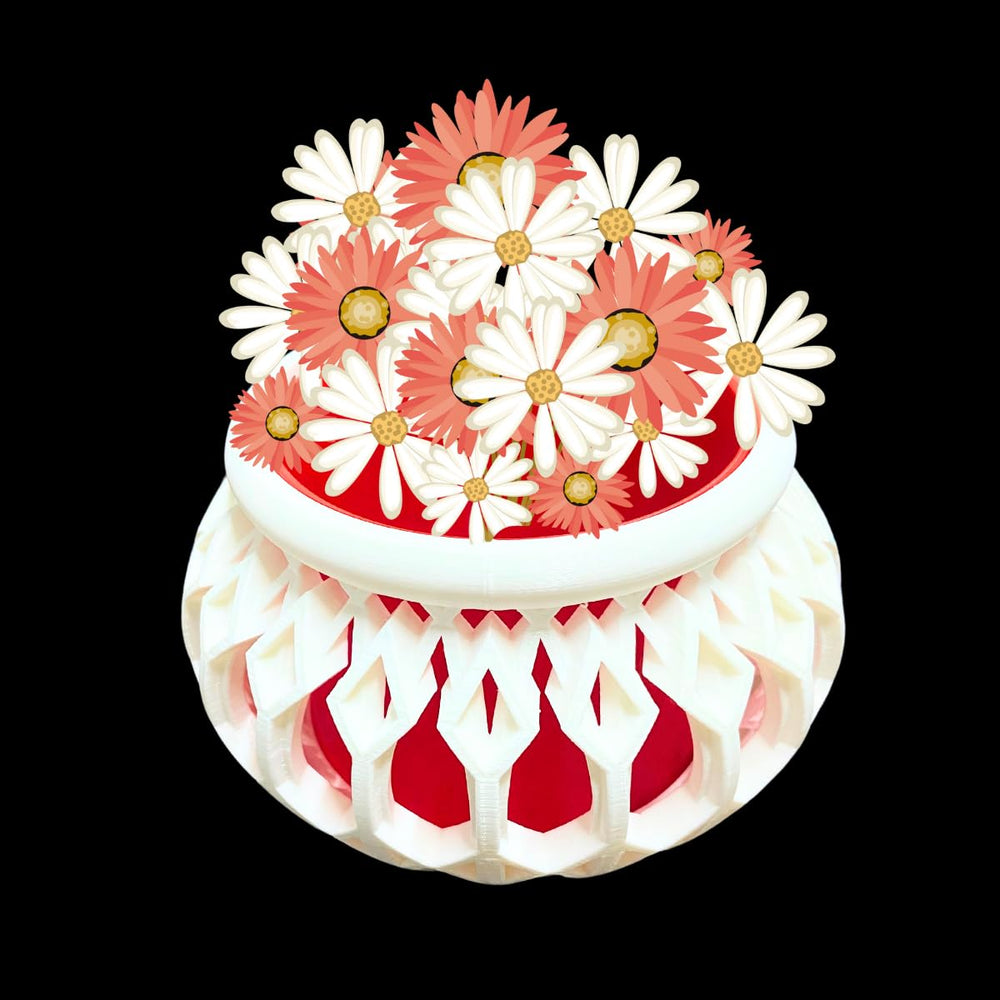 3d printed rare to find white modern flower designer vase for flowers decorative vases cent