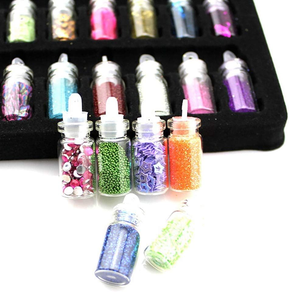 pack of 48 glitter chunk bottles