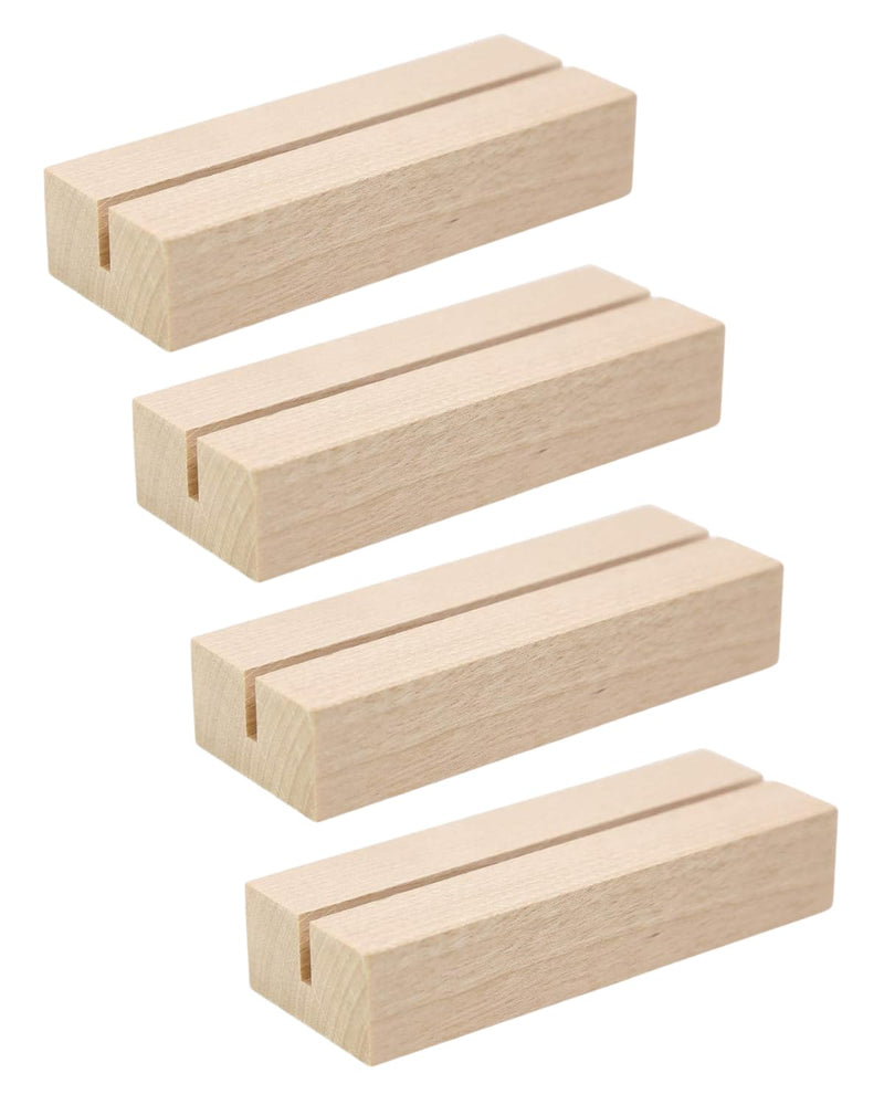 snoogg 12 inch 4 pc pack pine wood place card holders wood table number stands picture hold
