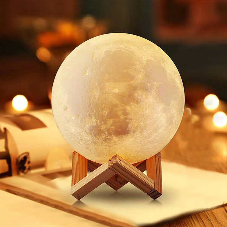 snoogg 4 5 6 and 7 inch 16 color touch function rechargeable wireless moon lamp for home de
