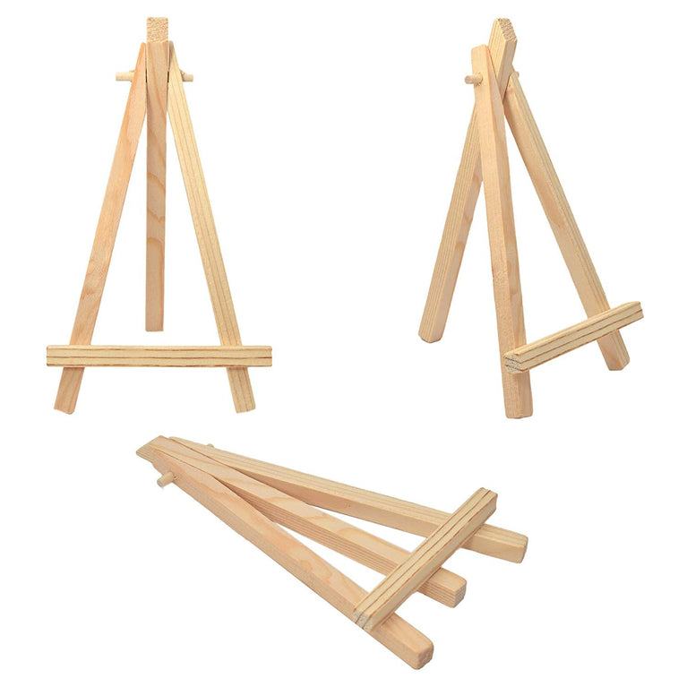 snoogg 5 inch mini easel stands for table top display wooden tripod holder stand for displa
