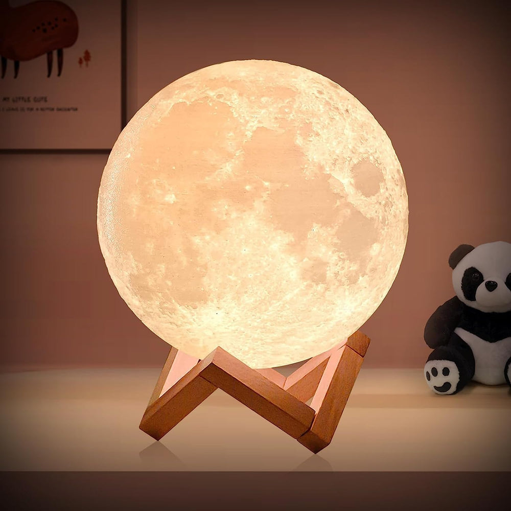 snoogg mind glowing moon lamp 3d moon night light for kids bedroom dc 5v usb cable white li