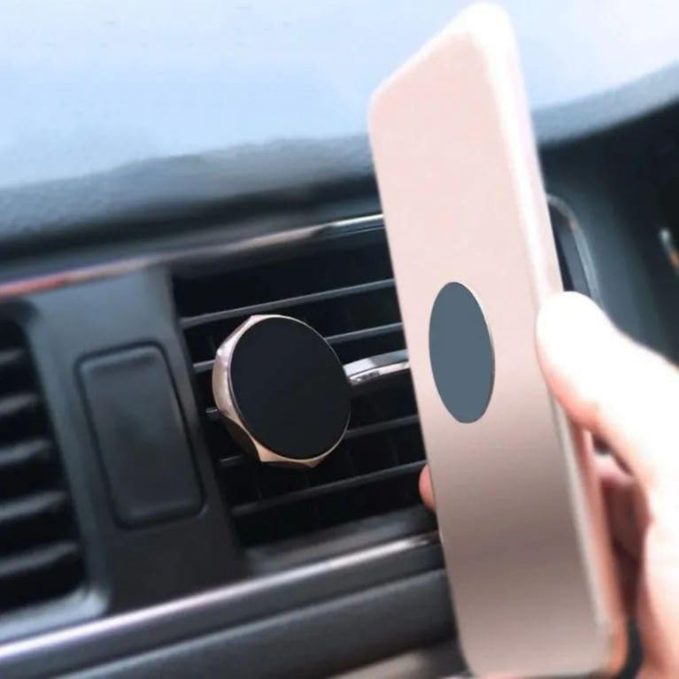 SNOOGG Strong Magnetic Mounts 1 Pack Gold with 3M Adhesive. Flat Cell Phone Holder for Car Dashboard, Wall, Mirror. Cute Stick on Universal Kit for Tablets, Smartphones for Girls, Women (1)