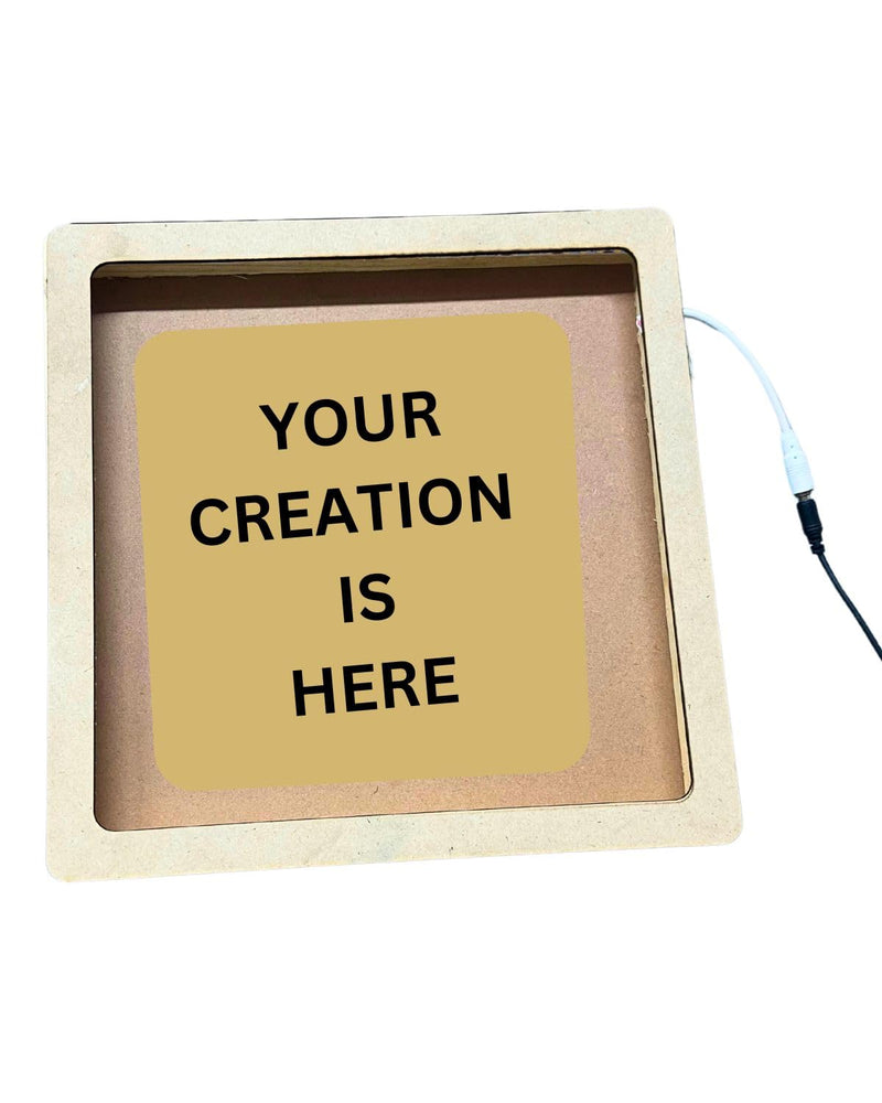 snoogg 12 inch square wood led cradled frame shadow box all around led lighting designed fr