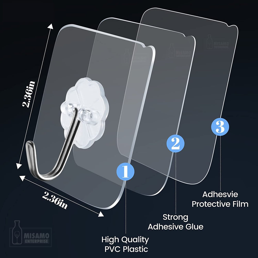 self adhesive wall hanging hooks heavy duty multi functional waterproof ceiling hanger hook