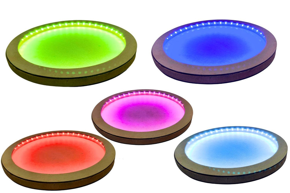 snoogg 10 inch rgb multicolour rgb multicolour lighted hexagon frame to elevate pictures si