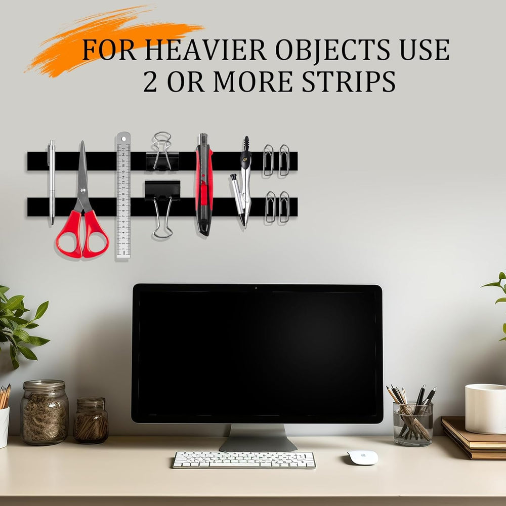 SNOOGG Magnetic Tape, 1 inch in Width and 10 feet in Length, Flexible Sticky Magnetic Strips with Adhesive Backing for whiteboards, refrigerators, Kitchens, garages, Craft and DIY Projects (5 Feet)