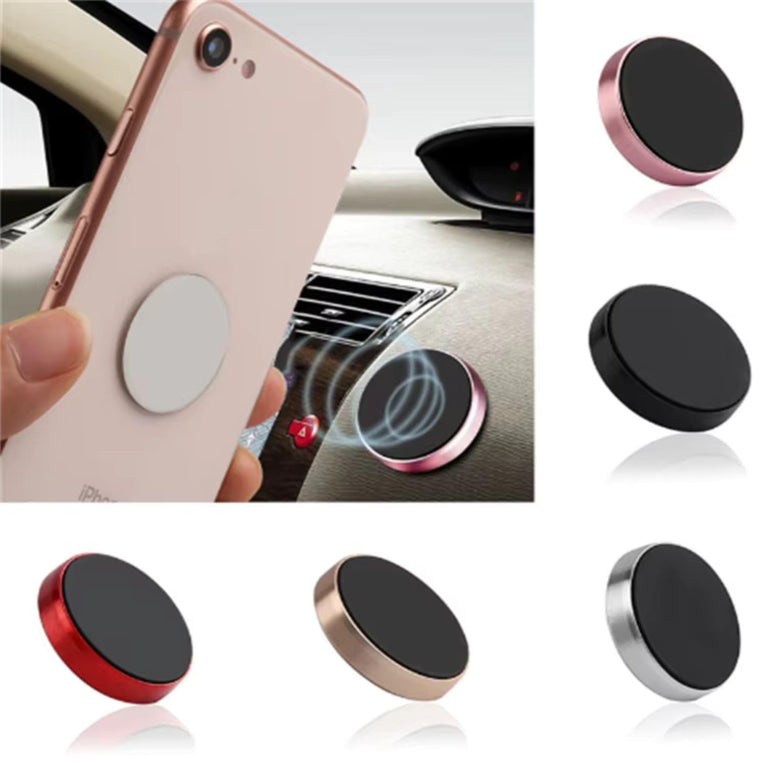 SNOOGG Strong Magnetic Mounts 1 Pack Gold with 3M Adhesive. Flat Cell Phone Holder for Car Dashboard, Wall, Mirror. Cute Stick on Universal Kit for Tablets, Smartphones for Girls, Women (1)