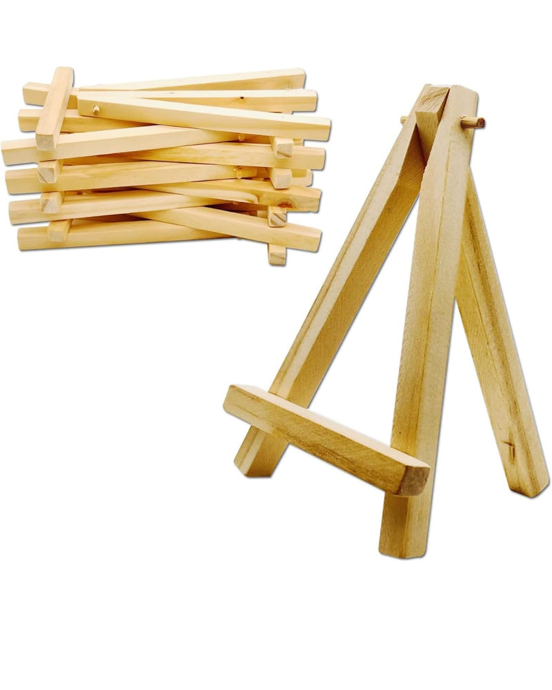 snoogg 7 inch 15 pc inch natural wooden mini easel stand artist tripod small for display ta