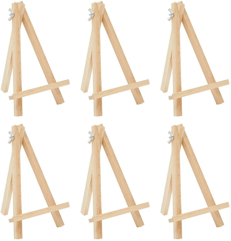 snoogg 5 inch mini easel stands for table top display wooden tripod holder stand for displa