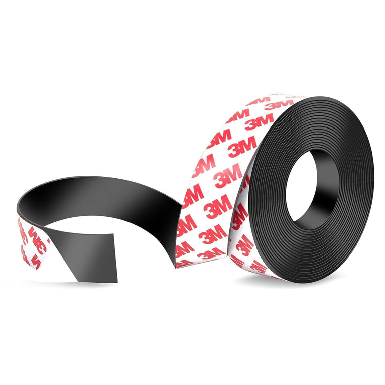 SNOOGG Magnetic Tape, 1 inch in Width and 10 feet in Length, Flexible Sticky Magnetic Strips with Adhesive Backing for whiteboards, refrigerators, Kitchens, garages, Craft and DIY Projects (5 Feet)