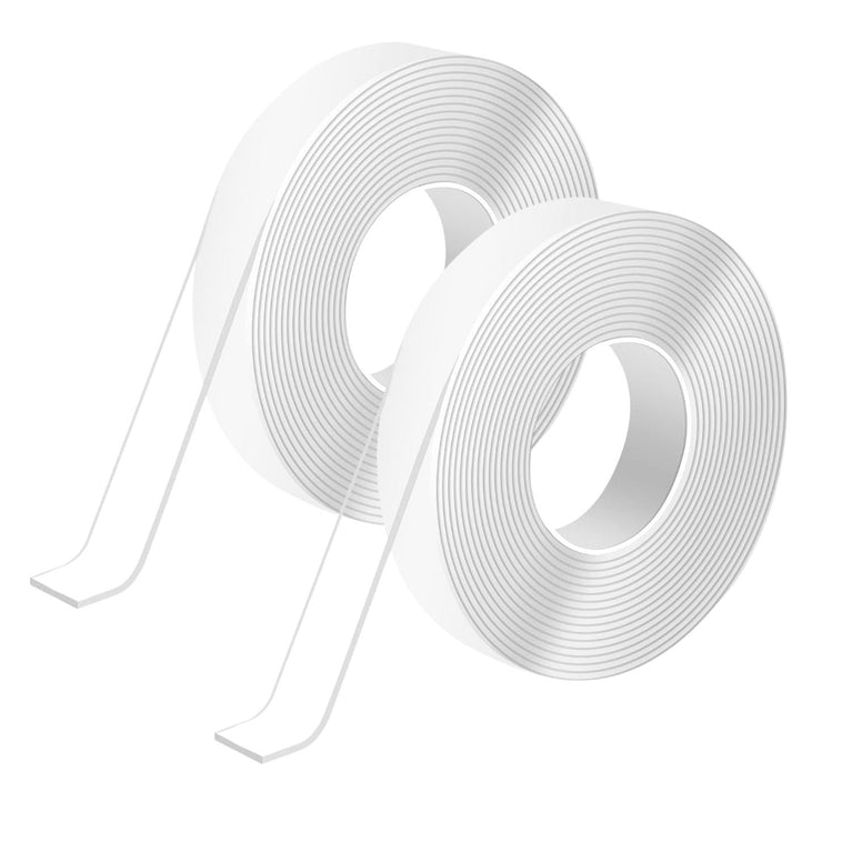 SNOOGG 30mm x 16.5 Feet Pack - 2 Heavy Duty Nano Tape Extra Strong Double Sided Mounting Tape, Washable & Reusable Adhesive Grip for Walls, Picture Hanging, Decorations, Crafting, Fixing, DIY