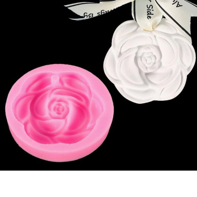SNOOGG 3D Camellia Flower Silicone Mold Candy Soap Candle Wax Resin Eco Resin Casting Heavy Duty Flexible Nonstick Easy Demold