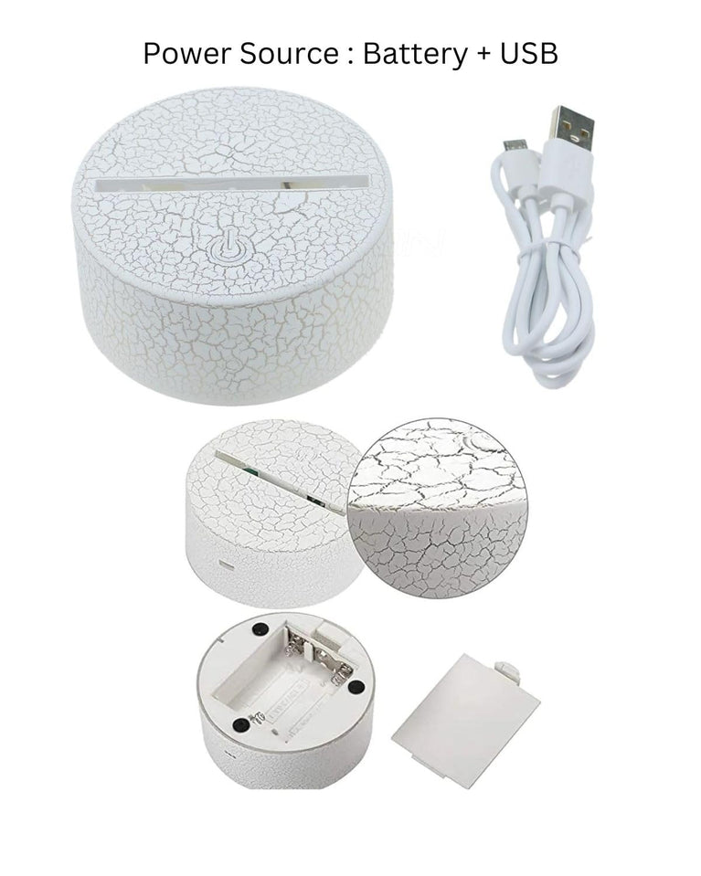 snoogg 3d wheel design night light lamp dimmable with touch function strong abs base in cra