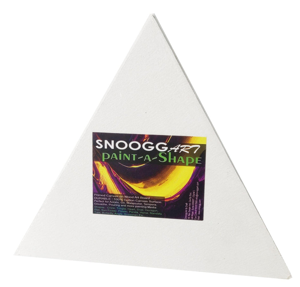 snoogg 6 inch 5 pcs paint a shape cotton canvas board tringle shaped painting drawing blank