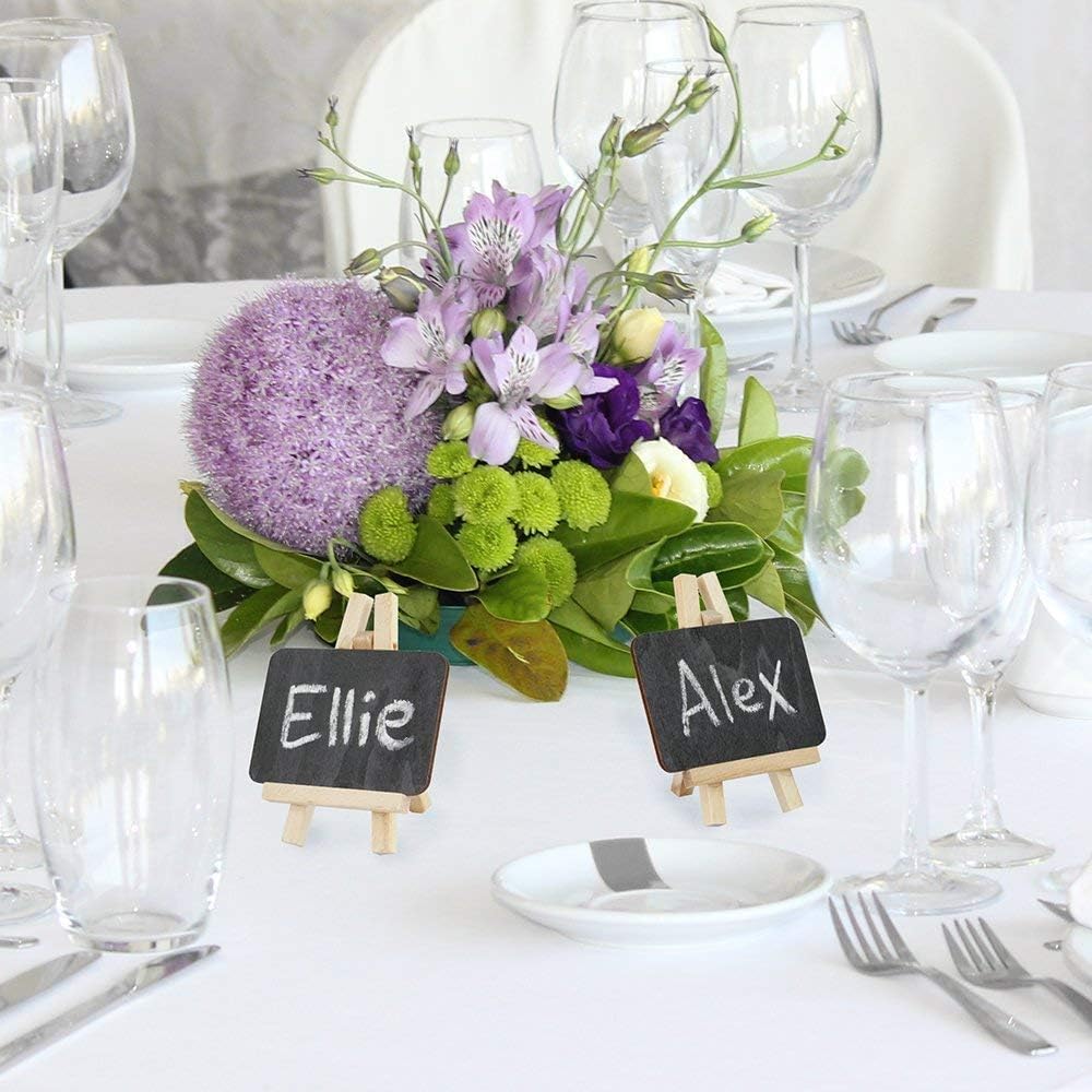 snoogg 6x6 inch mini chalkboards signs with easel stand food labels display blackboard smal