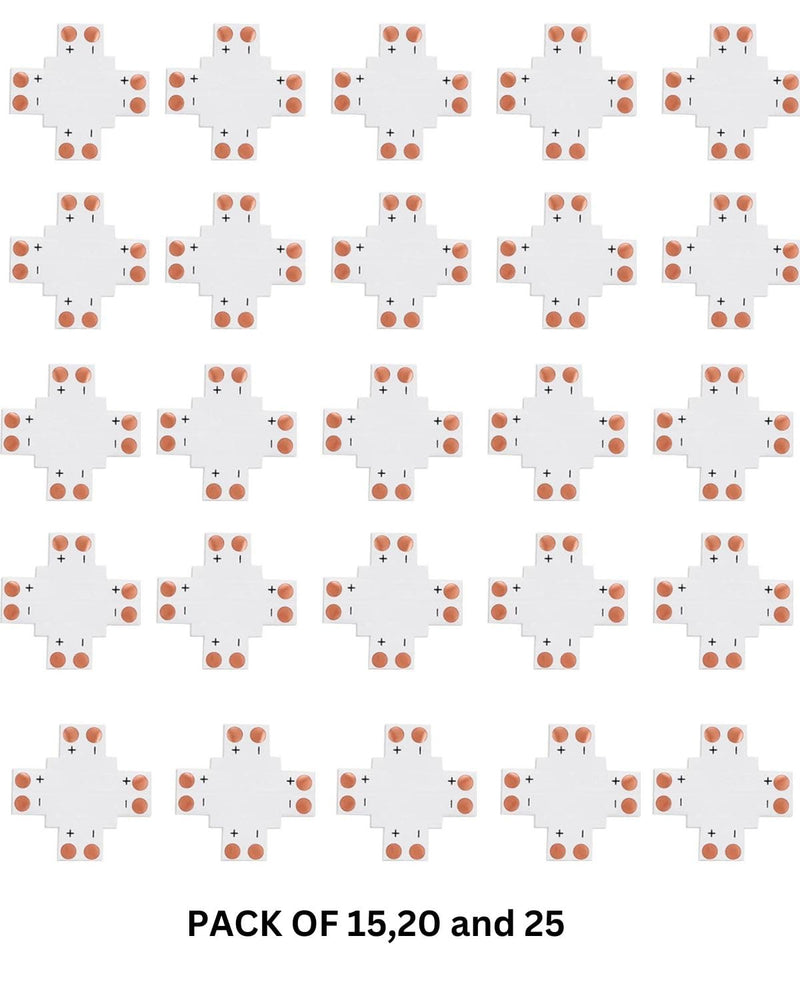 snoogg 15pc pack 8 mm 2 pin led strip solderless gapless extension coupler connectors type