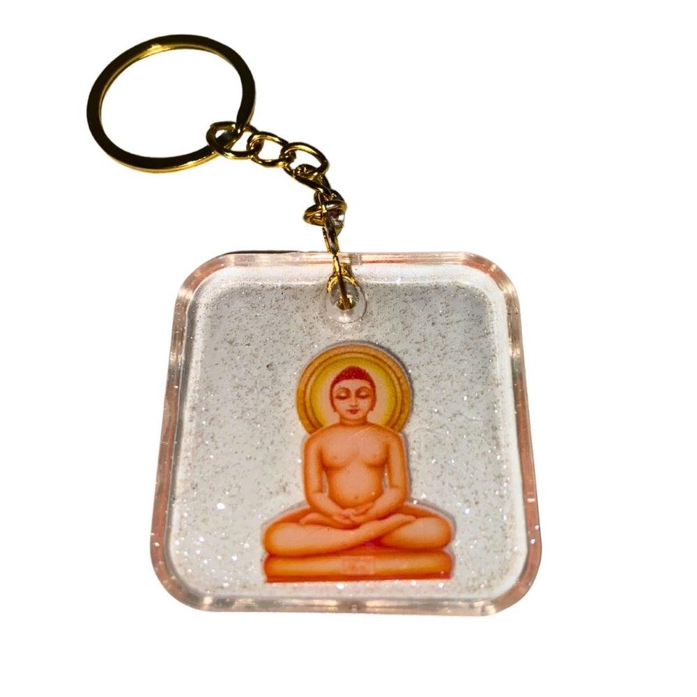 jainism theme key chain made from epoxy resin in multi color pack of 1 pc each size approx