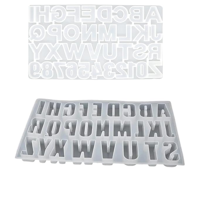 snoogg resin silicone abcd mold without hole and deep abcd mold for key chain jewellery acc