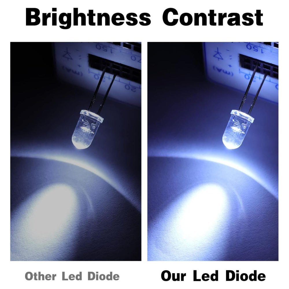 snoogg 50 piece 3 mmtransparent dc 2v led diode lights emitting bulb white colour for elect