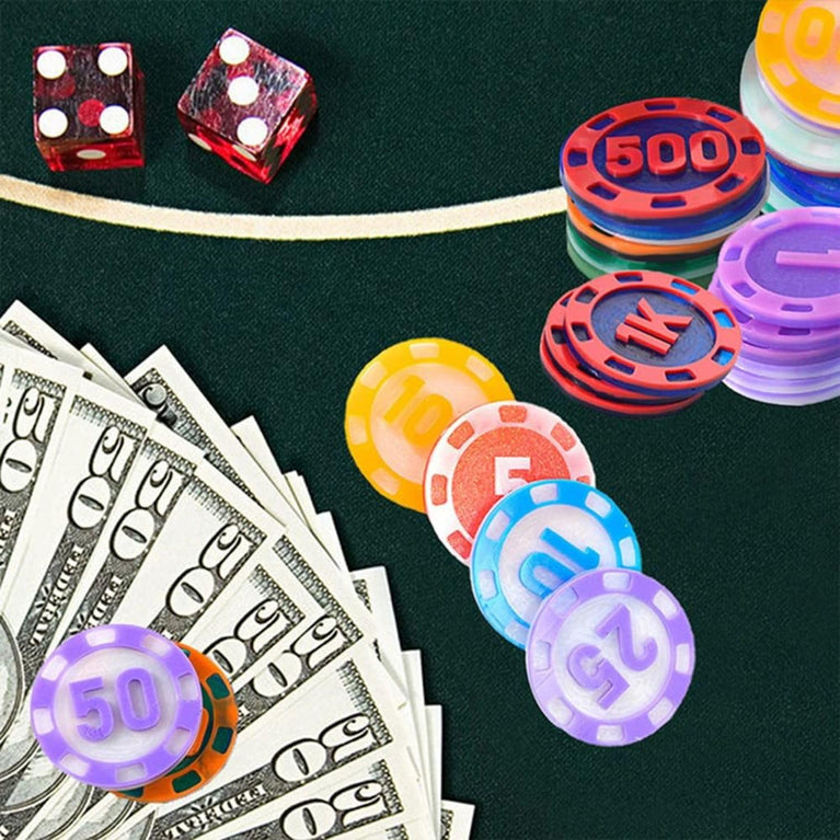 SNOOGG Poker Coin Token Silicone Mold 40mm 9 Cavity Epoxy Resin Casting DIY Virtual Currency Collectible Art Game Chips Reusable