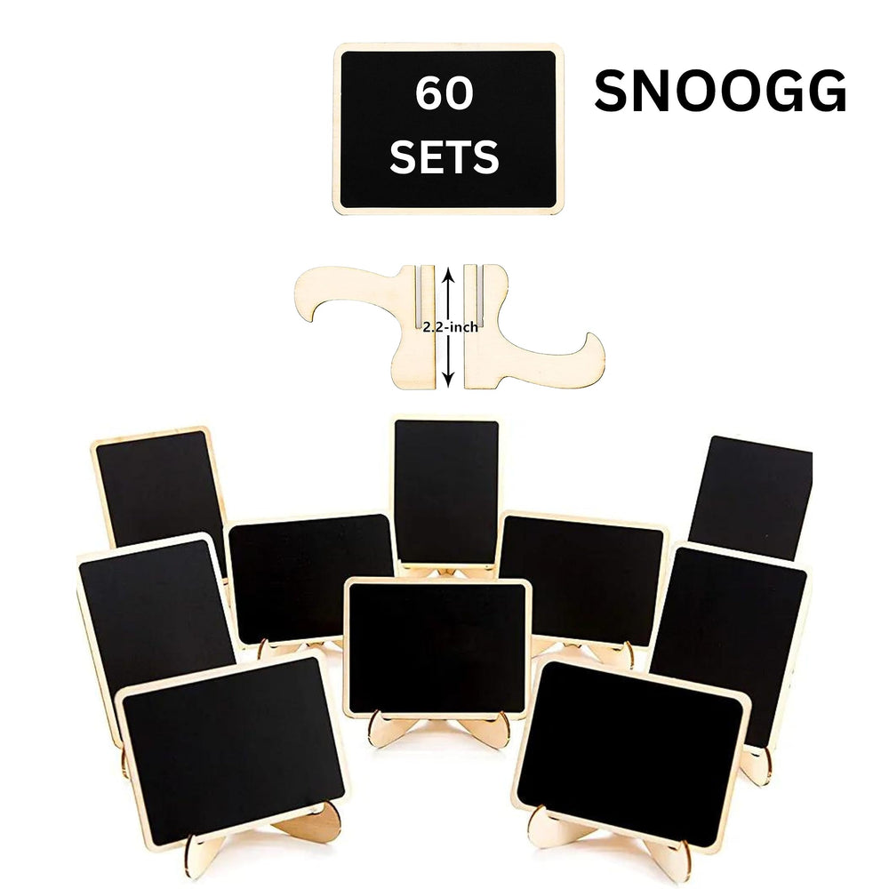 snoogg 60 pack mini chalkboards signs with easel stand small rectangle chalkboards blackboa