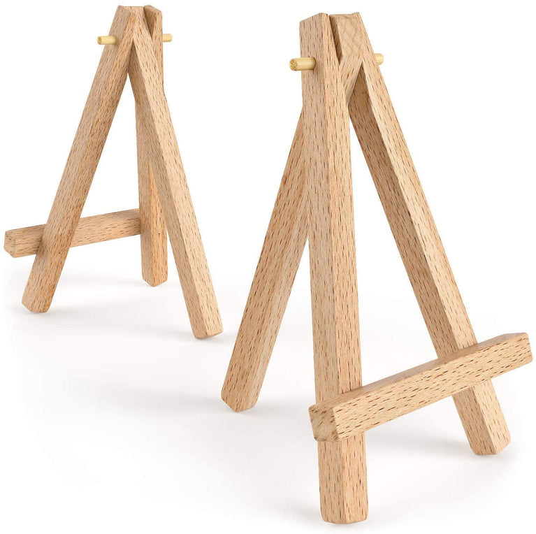 snoogg 5 inch mini easel stands for table top display wooden tripod holder stand for displa