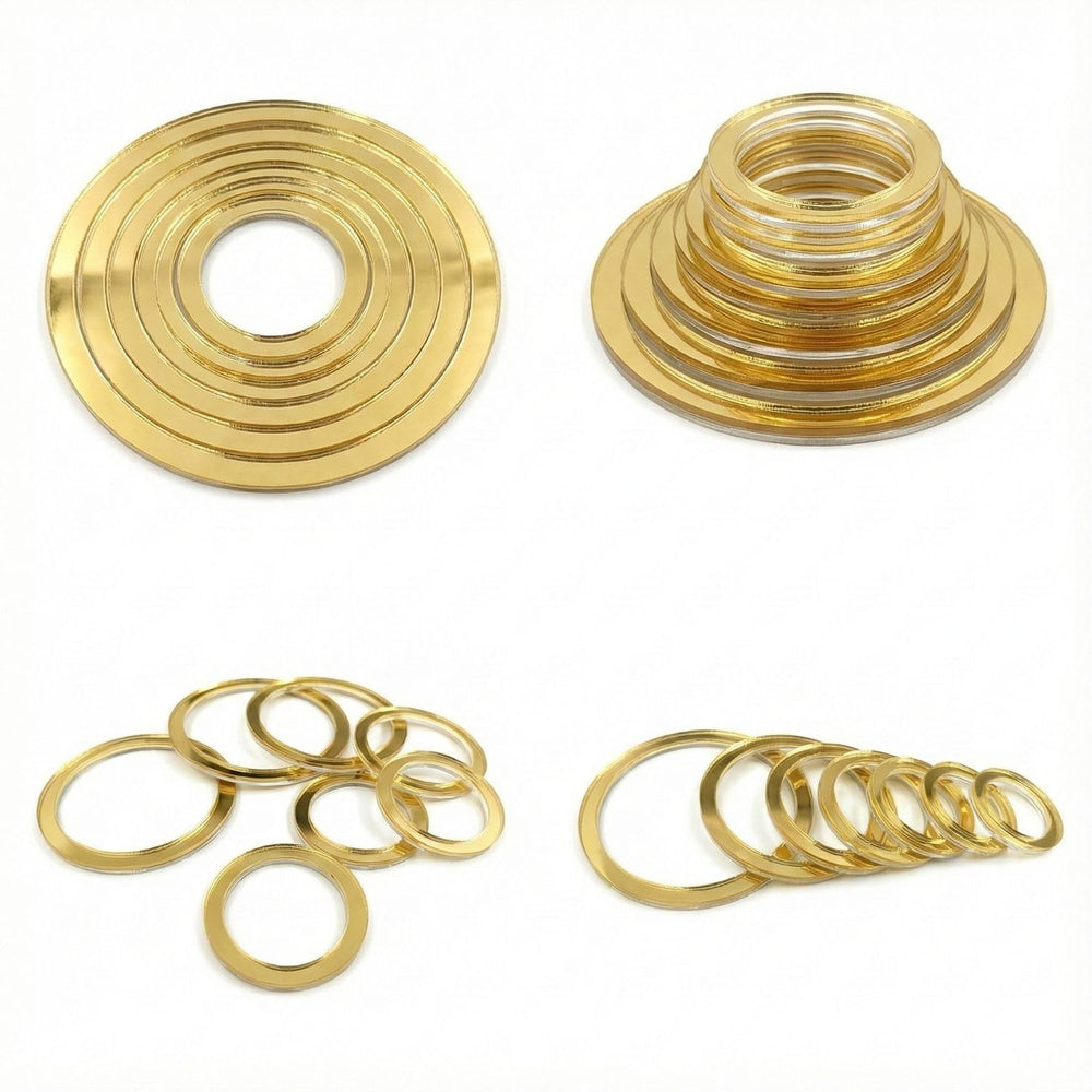 SNOOGG Acrylic Rings – 8 Sizes, 2 Pieces Each - Total 16.