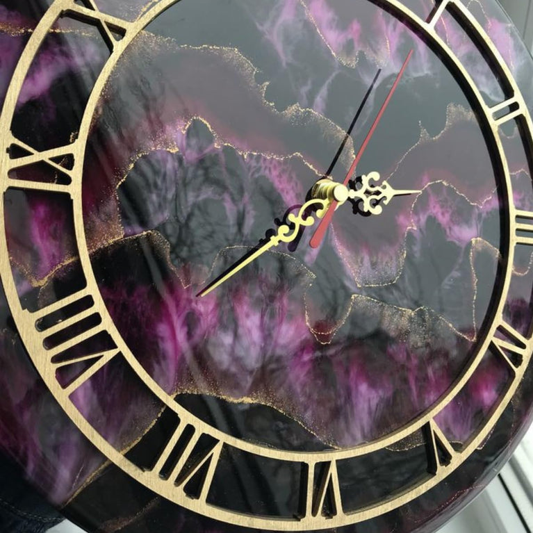 snoogg 12 inch gold classic acrylic clock face roman ring for resin crafts diy round mirror